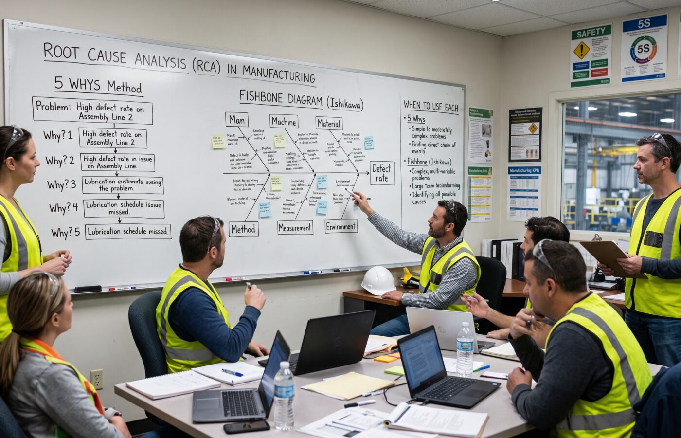 Root Cause Analysis in Manufacturing: 5 Whys, Fishbone and When to Use Each